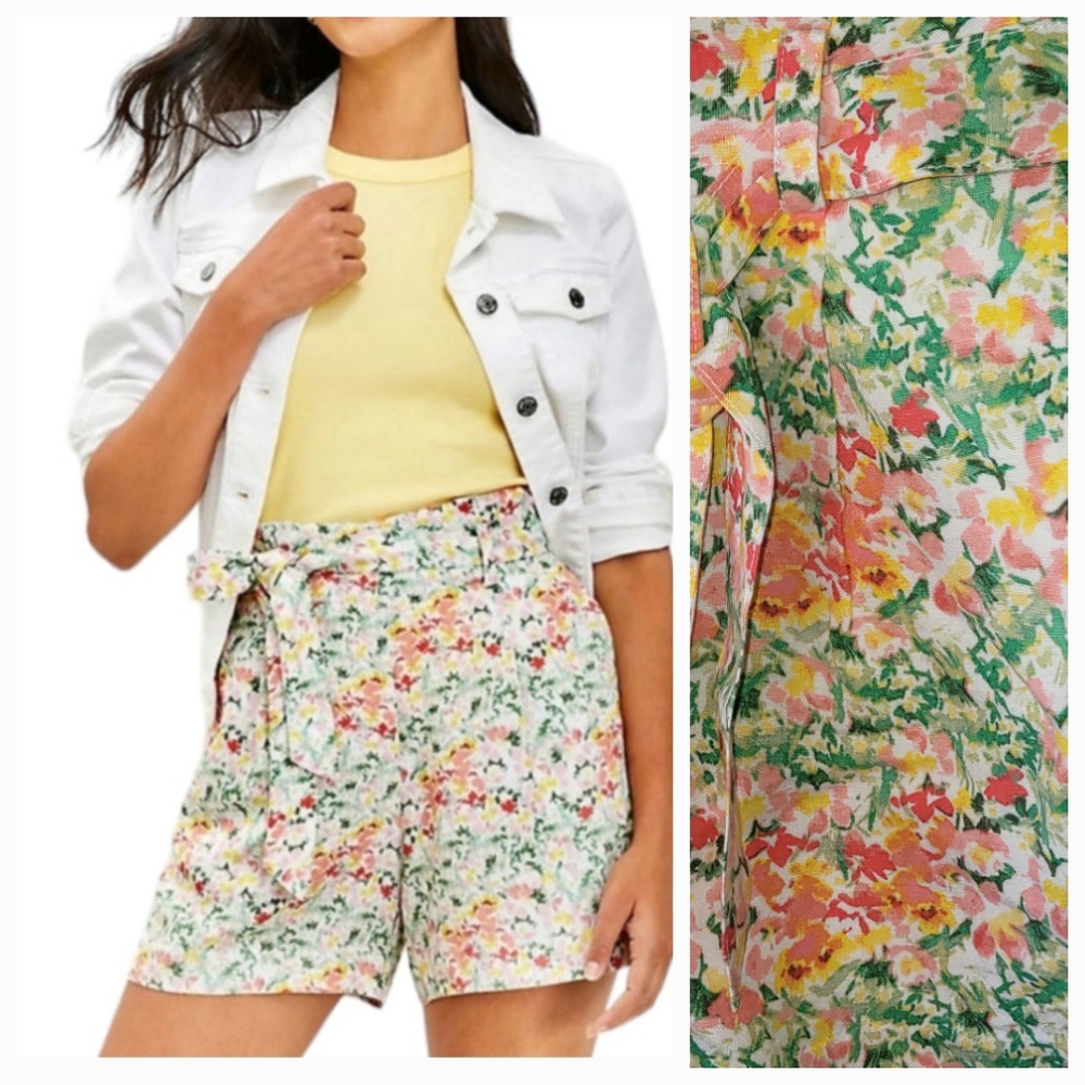 Loft Paperbag Shorts Floral - Picture 1 of 14